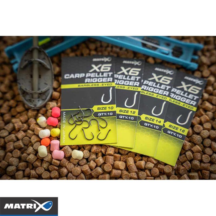 Matrix X6 Carp Pellet Rigger Barbless - Eyed - Afbeelding 5