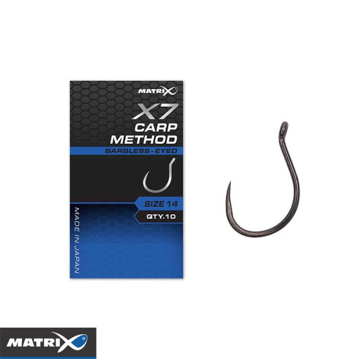 Matrix X7 Carp Method Barbless - Eyed