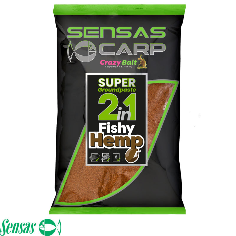 Sensas Super Groundpaste 2 IN 1 Fishy Hemp 1kg