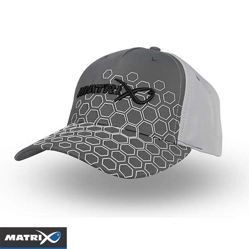 Matrix Hex Print Baseball Cap - Grey